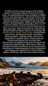 73K views · 1.3K reactions | Melting Canadian ice reveals 7,000-year-old artifacts from ancient Indigenous hunters. #history #archaeology #ancientdiscoveries | Ancient Media | Facebook