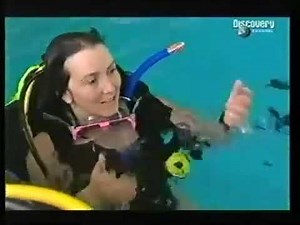 Testing Scuba Gear in Pool 1990s