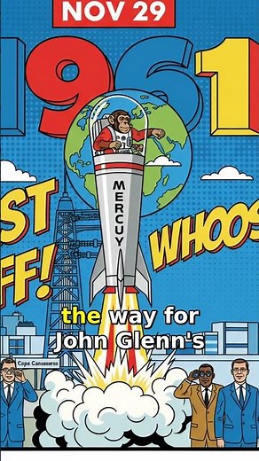 1961: Enos the chimpanzee became a space pioneer, orbiting Earth twice aboard... #Shorts