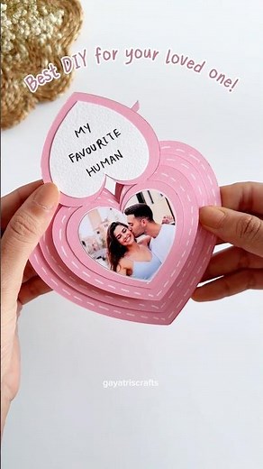 handmade interactive heart card #diycrafts #papercrafting #handmadecards #giftideas #creativecrafts