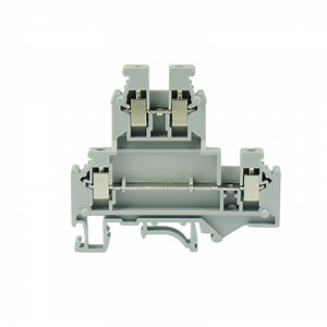 [Hot Item] 4mm2 Two Level Copper Electrical Wire Connector Screw Clamp DIN Rail Terminal Blocks