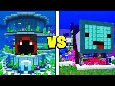 Skeppy vs BadBoyHalo UNDERWATER House Battle! - Minecraft