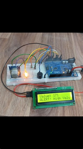 mq2 gas sensor project using arduino! #arduinoproject