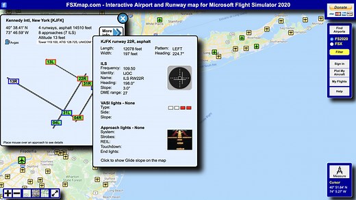 FSXmap is a very useful browser-based interactive map for Flight Simulator - MSFS Addons