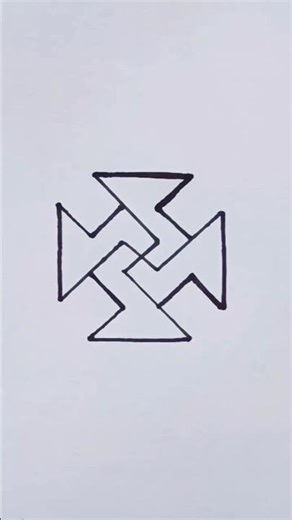 Amazing 3D Optical Illusion Drawing ✨ | Easy Line Art Design | #Shorts #3DDrawing