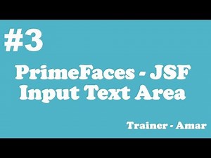 PrimeFaces - JSF Tutorial || Input Text Area || Part-3