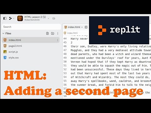 HTML in Replit - Adding a second page