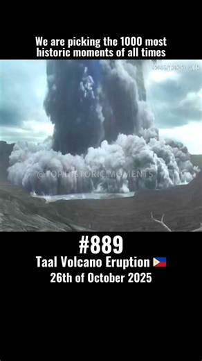 On the 26th of October 2025, Taal Volcano in Batangas, Philippines, experienced three minor eruptions at its main crater, following one on the 25th. The blasts generated steam-and-ash plumes rising 1,200 to 2,100 meters, drifting southwest and causing light ashfall in nearby towns like Agoncillo and Laurel. Minor pyroclastic density currents swept the crater's moat, and 33 volcanic earthquakes were recorded that day. PHIVOLCS maintained Alert Level 1, prohibiting access to the island and lake. #