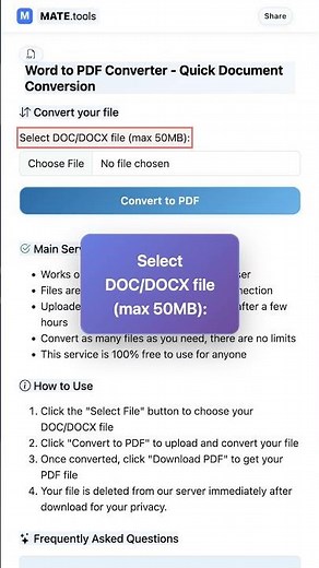 Word to PDF Converter - Quick Document Conversion for FREE #Shorts