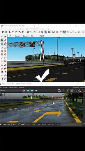 ✅ "Create Realistic Wet Road Material in SketchUp V-Ray | Quick Tutorial!"