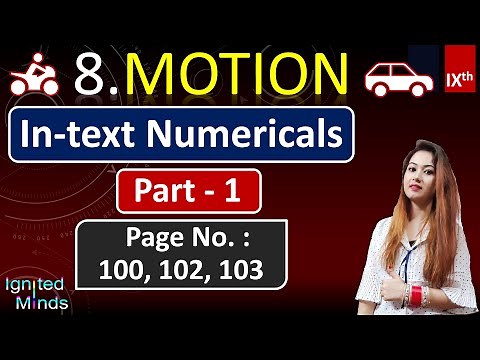 In-text Numericals – Part 1 | Chapter 8 Motion Class 9th Science