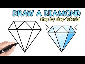 How to Draw a Diamond step by step drawing tutorial