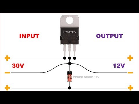 Voltage Regulator IC L7812CV with Zener Diode 12V