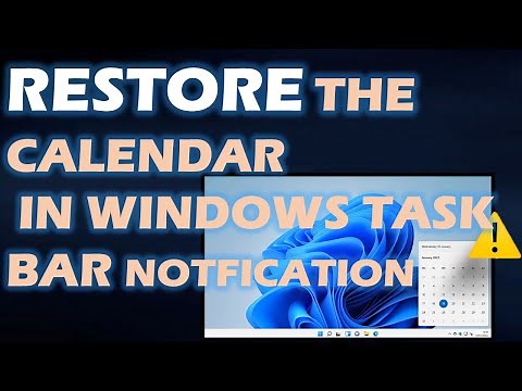 Get Your Calendar Back on WINDOWS 11 Taskbar in 5 Minutes!