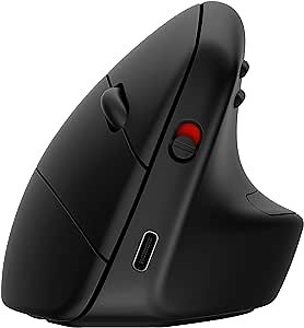 HP 920 Ergonomic Vertical Mouse Wireless Bluetooth 5.3 & USB Dongle, 5 Programmable Buttons, 16 Week Battery, Multi-Device, Multi-OS