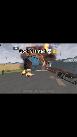 Train wants Ice-Cream! 😭| Funny Car Crash Studio | Roblox #shorts #roblox