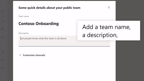 Set up groups and teams