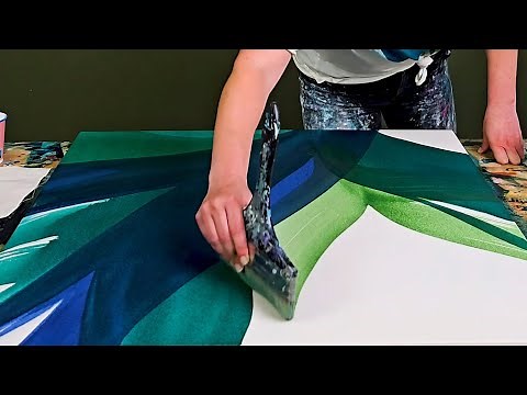 Using Acrylic Paint as WATERCOLOR / Building up Layers - Abstract Acrylic Painting