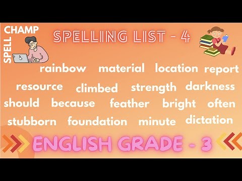 English Grade 3 Spelling List 4