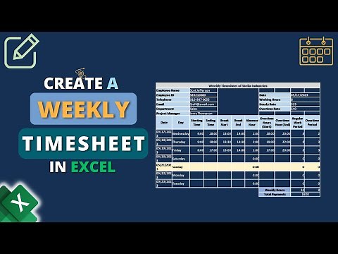 Excel for HR: Create a Weekly Timesheet Template in Excel