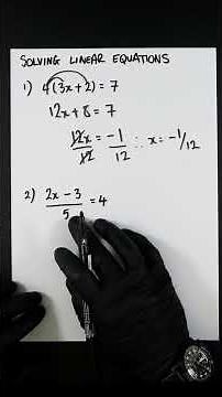 Algebra: Solving Linear Equations #algebra #linearequations