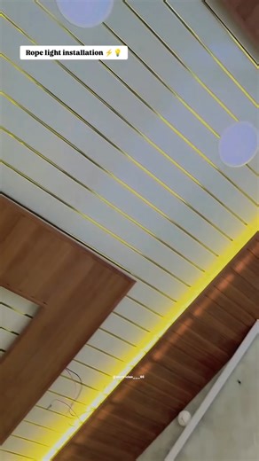 ▶️ rope light installation ⚡💡 #electrician #electric #ropelight #shorts #youtubeshorts #viralvideo