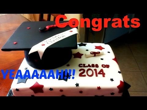 How to make a Graduation Cap Fondant Cake