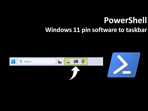PowerShell: Windows 11 pin software to taskbar