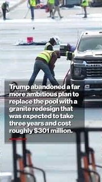 Latest Look at Trump's Lincoln Memorial Reflecting Pool Renovation as Ballroom Targets Sept #shorts