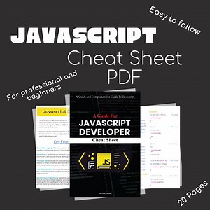 Ultimate JavaScript Cheat Sheet PDF - Comprehensive Coding Reference Guide for Developers and Students - Quick Syntax and Functions Overview - Etsy España