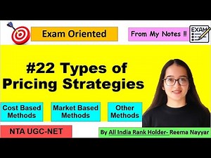 22 Types of Pricing Strategies/ Methods | General Considerations| Objectives| #Marketing #Economics