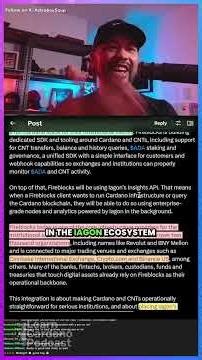 #Iagon and #Fireblocks: Transforming #Cardano with Institutional Integration and Insights