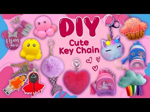 7 Cute Key Chain - Adorable and Unique DIY Key Chain Ideas - Simple Crafts at Home - PLUSH, POMPOM..