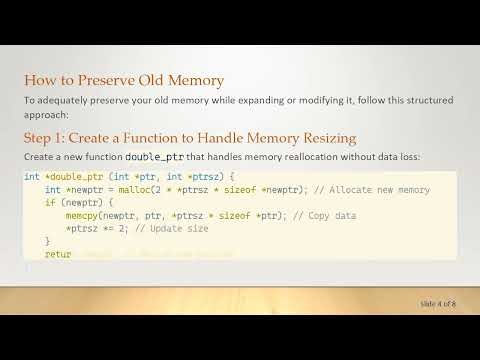 How to Use the realloc Function in C Without Losing Existing Memory