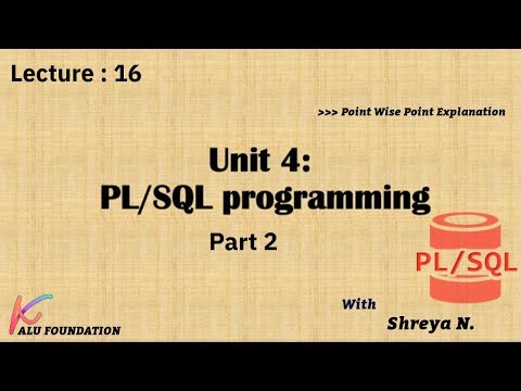 Unit4 PL/SQL Programming in DMS |MSBTE K | Block Structure, Control, Exception & Cursors | Part 2