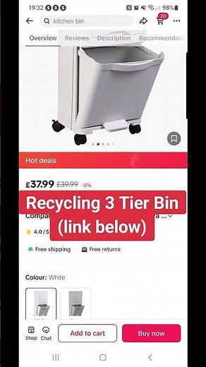 Recycling 3 Tier Kitchen Bin Product Overview#kitchenbin #recyclingbin #3tierbin