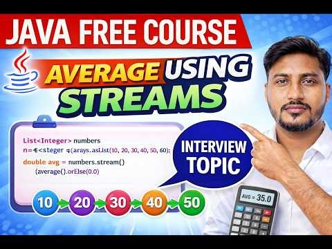 Learn Java Streams API | Find Average of Integers Easily (Interview Question) part1 #coding #java