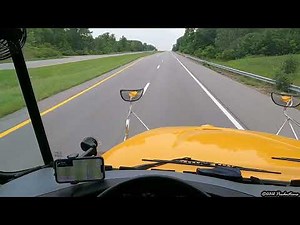 (Driver POV) Convoy Through Town in A 2024 IC CE School Bus W/ Cummins B6.7