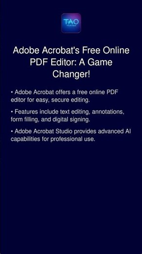 Adobe Acrobat's Free Online PDF Editor: A Game Changer!