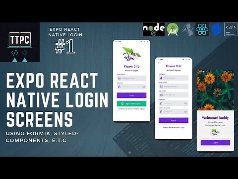 Expo React Native Login System #1 | Creating the pages (STEP BY STEP)