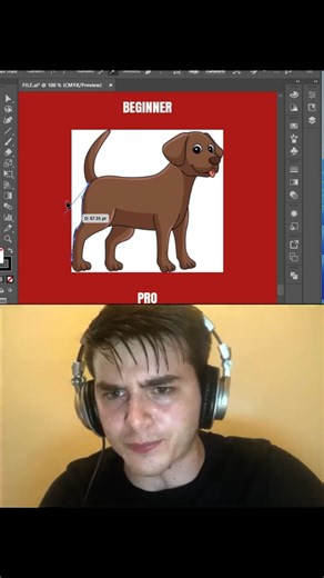 🐶 Beginner vs Pro! Create a Dog Vector with Image Trace | Adobe Illustrator 2026 #Shorts #trending