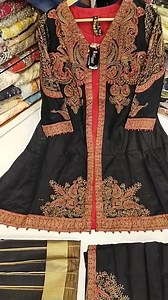 New arrival original karma brand Fabric cotton front back fully embroidery OPEN GOWN STYLE Size: S M L available https://wa.me/message/+923128266122 | Farhan Collection | Facebook