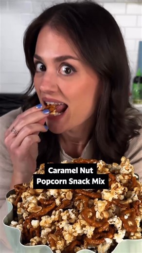 Allrecipes on Instagram: "Meet your next hyper-fixation meal: Caramel Nut Popcorn! 🍿🥜 It combines the sweetness of caramel with the saltiness of pretzels, nuts and popcorn. Trust us—it’s gonna be hard to put this one down. 😉 Get the full recipe details below or in the @allrecipes bio! Ingredients: 20 cups popped popcorn 8 cups broken salted pretzels 4 cups dry-roasted peanuts 3 cups brown sugar 1 ½ cups unsalted butter ¾ cup light corn syrup 2 teaspoons vanilla extract 1 teaspoon salt 1 teasp