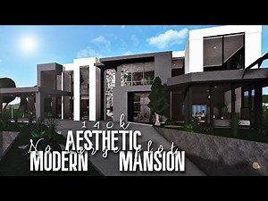 Aesthetic Hillside Modern Mansion 140k| No Large Plot| ROBLOX Bloxburg