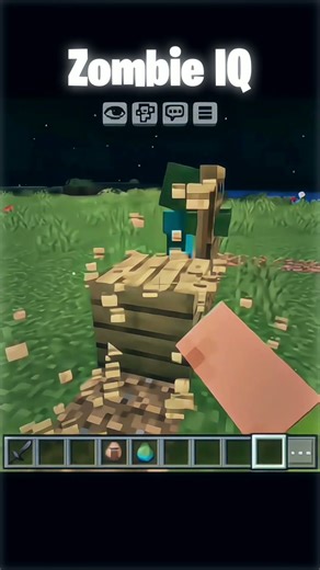 Zombie with 1000 IQ 🤯 #minecraft