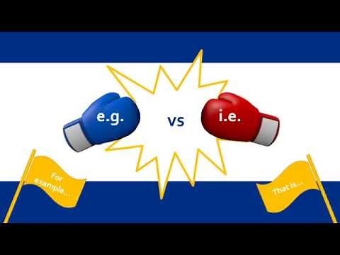How to Use "i.e." Versus "e.g."