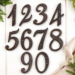 Cast Iron Rustic House Numbers, Rustic Antique Farmhouse Address Numbers - Etsy