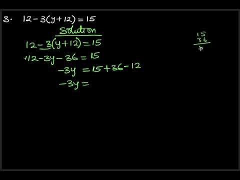 #26 Simple Equation: Removing of Brackets