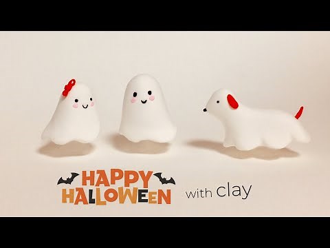 Halloween Ghosts, How to make with Polymer Clay