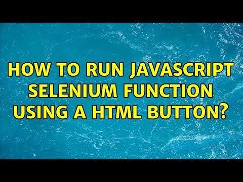 How to run javascript selenium function using a html button?